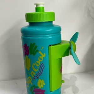 Vintage 1980s Sip n Cool Battery Operated Fan and Water Bottle New